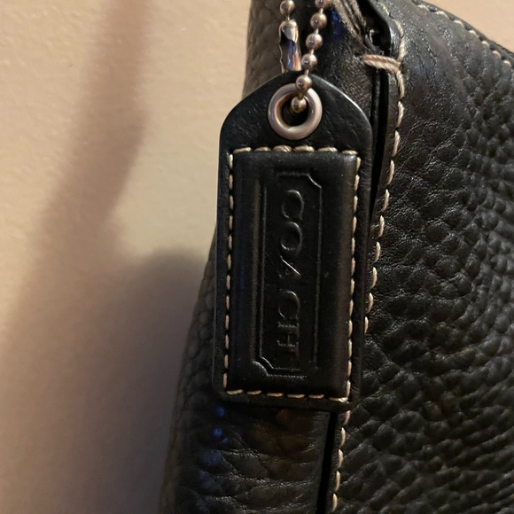 Vintage Coach Chelsea #C0782-F10891 Black Pebbled Leather Hobo Shoulder Bag - Picture 5 of 8